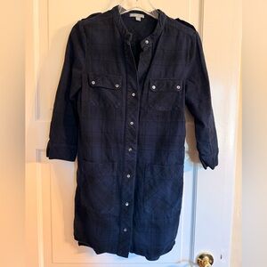 James Perse Dark Blue plaid dress